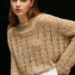 cardigan decupat tricot ajurat femei Pepe Jeans piatră 6Z0R46233