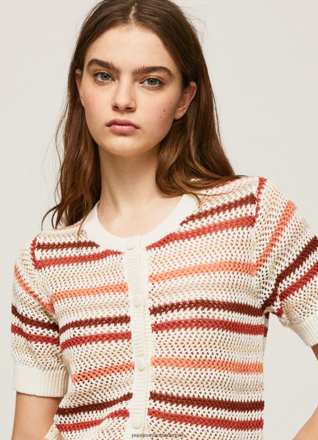 cardigan din bumbac cu imprimeu în dungi femei Pepe Jeans multi 6Z0R46235 - imagine 3