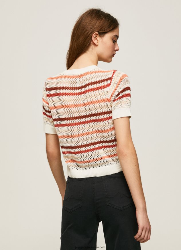 cardigan din bumbac cu imprimeu în dungi femei Pepe Jeans multi 6Z0R46235 - imagine 4