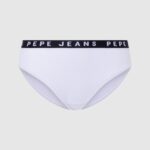 chiloți clasici cu logo imprimat femei Pepe Jeans alb 6Z0R46537