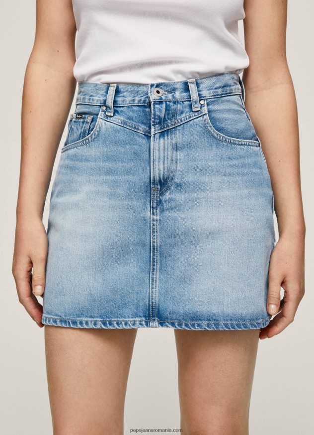 fusta din denim cu potrivire regulata femei Pepe Jeans denim 6Z0R46479 - imagine 3
