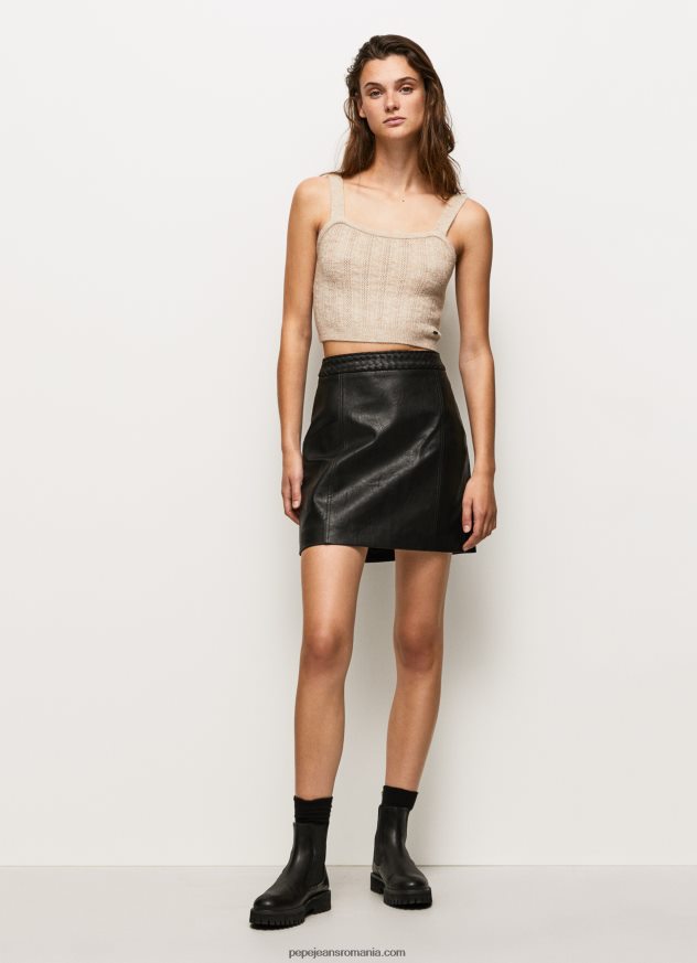 fusta_mini_cu_fermoar_femei_pepe_jeans_negru_6z0r46484.jpg fusta mini cu fermoar femei Pepe Jeans negru 6Z0R46484 - imagine 1