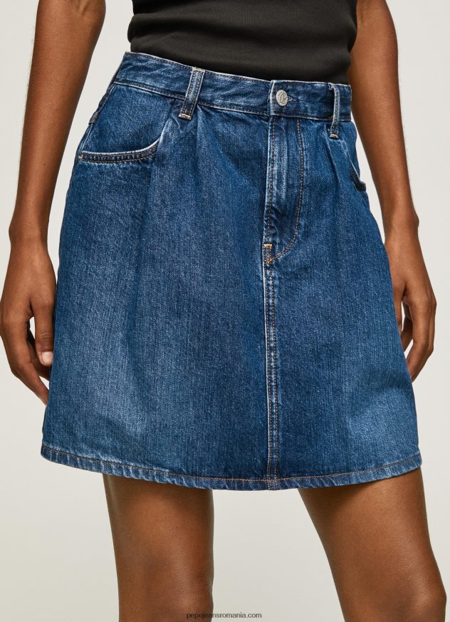 fusta scurta din denim de bumbac femei Pepe Jeans denim 6Z0R4699 - imagine 3