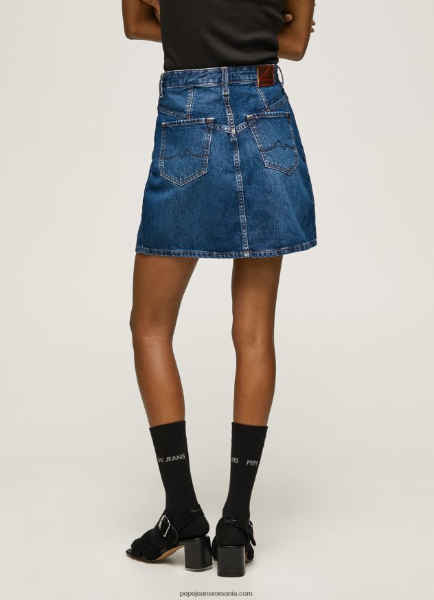 fusta scurta din denim de bumbac femei Pepe Jeans denim 6Z0R4699 - imagine 4