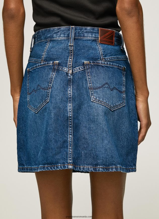 fusta scurta din denim de bumbac femei Pepe Jeans denim 6Z0R4699 - imagine 5
