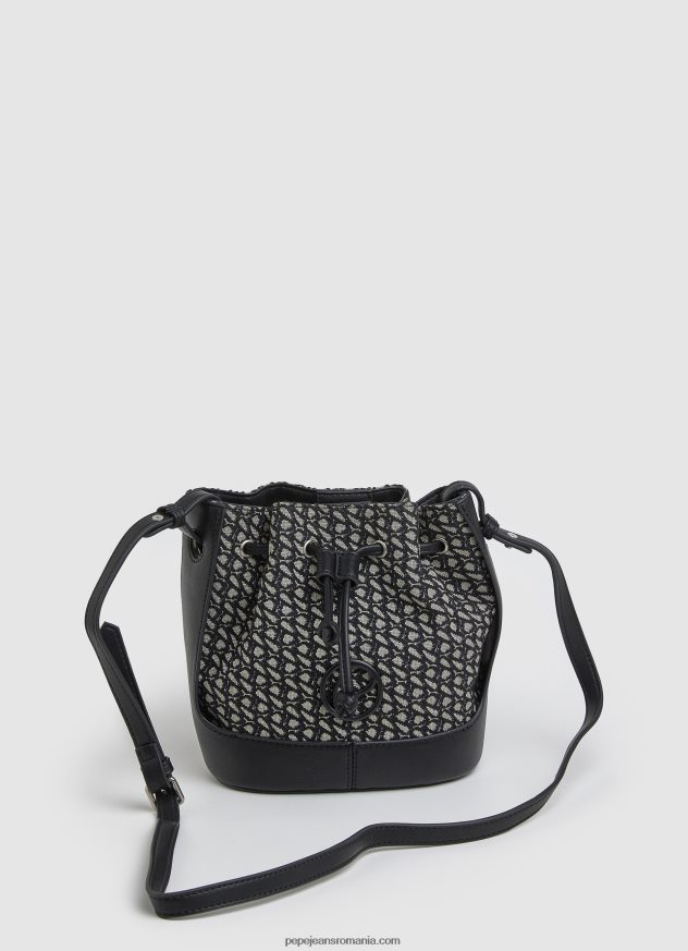 geantă cu găleată cu mâner dublu femei Pepe Jeans negru 6Z0R46732 - imagine 5