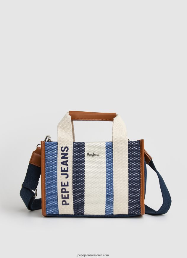 geantă shopper din țesătură în zig zag femei Pepe Jeans dulwich 6Z0R46739 - imagine 5