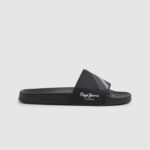 glisor textura șlapi de plajă bărbați Pepe Jeans negru 6Z0R461263