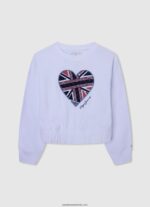 hanorac din bumbac fată Pepe Jeans studio roșu 6Z0R461412 - imagine 4
