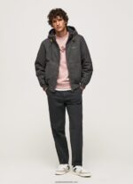jachetă cu căptușeală fleece bărbați Pepe Jeans negru spalat 6Z0R46836 - imagine 2