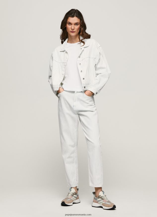 jachetă din denim cu efect de crăpare femei Pepe Jeans denim 6Z0R4695 - imagine 2
