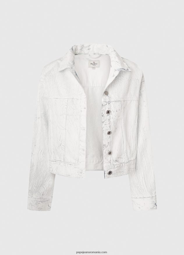 jachetă din denim cu efect de crăpare femei Pepe Jeans denim 6Z0R4695 - imagine 5