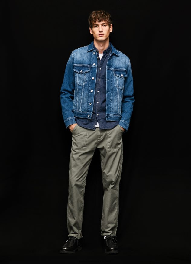 jachetă din denim pinner cu ajustare regulată bărbați Pepe Jeans denim 6Z0R46831 - imagine 1