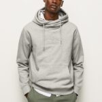 jumper cu logo de înaltă densitate bărbați Pepe Jeans marnă cenușie 6Z0R46904