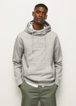 jumper cu logo de înaltă densitate bărbați Pepe Jeans marnă cenușie 6Z0R46904