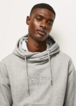 jumper cu logo de înaltă densitate bărbați Pepe Jeans marnă cenușie 6Z0R46904 - imagine 3