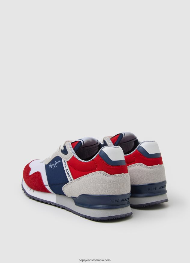 london may pantofi sport combinați băiat Pepe Jeans roșu 6Z0R461531 - imagine 4