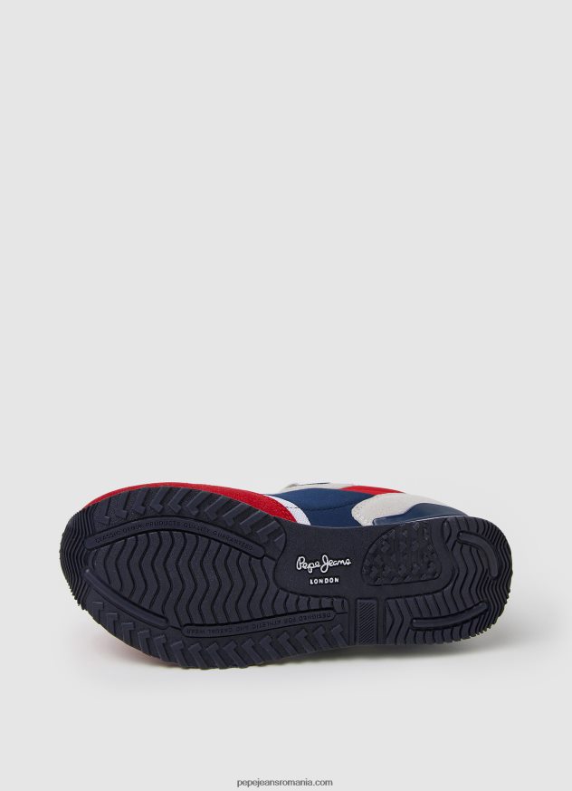 london may pantofi sport combinați băiat Pepe Jeans roșu 6Z0R461531 - imagine 5