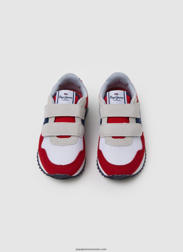 london may pantofi sport combinați băiat Pepe Jeans roșu 6Z0R461536 - imagine 2