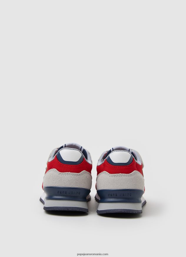 london may pantofi sport combinați băiat Pepe Jeans roșu 6Z0R461536 - imagine 4