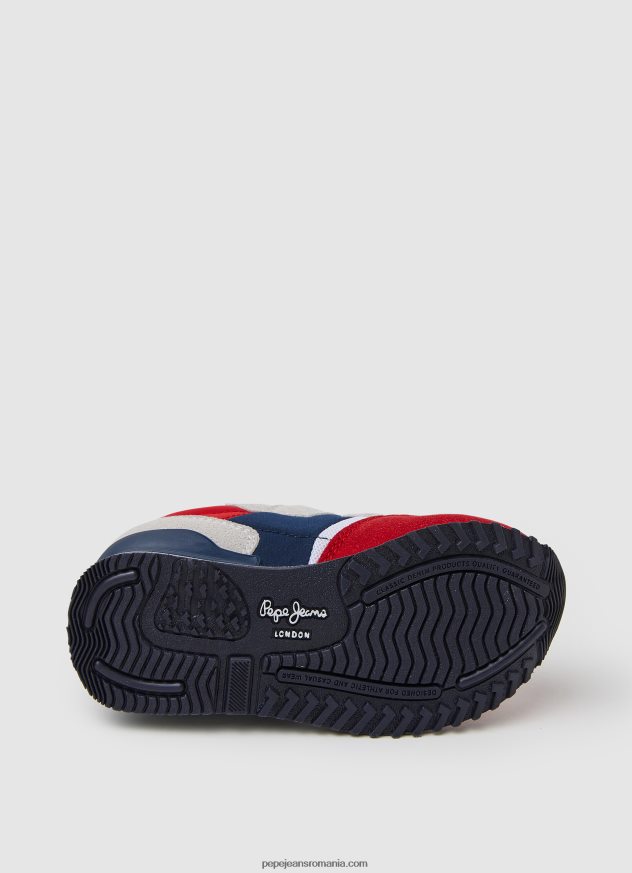 london may pantofi sport combinați băiat Pepe Jeans roșu 6Z0R461536 - imagine 5