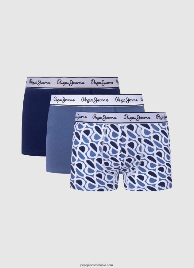 p print tk pachet de 3 boxeri bărbați Pepe Jeans dulwich 6Z0R461155 - imagine 1