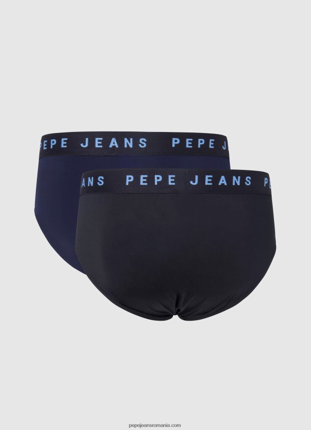 Pachet 2 slip cu logo imprimat bărbați Pepe Jeans dulwich 6Z0R461163 - imagine 2