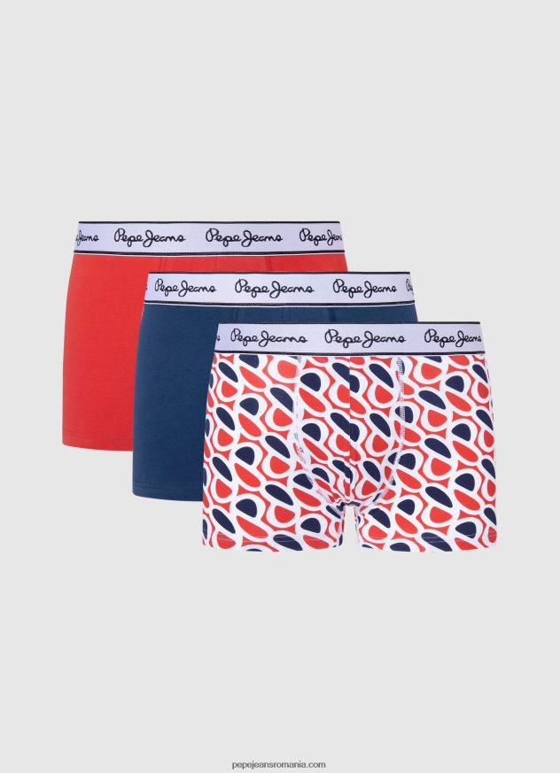 Pachet 3 slip elastic din bumbac bărbați Pepe Jeans alb 6Z0R461156 - imagine 4