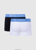 Pachet de 2 boxeri din bumbac elastic bărbați Pepe Jeans alb 6Z0R461146 - imagine 2