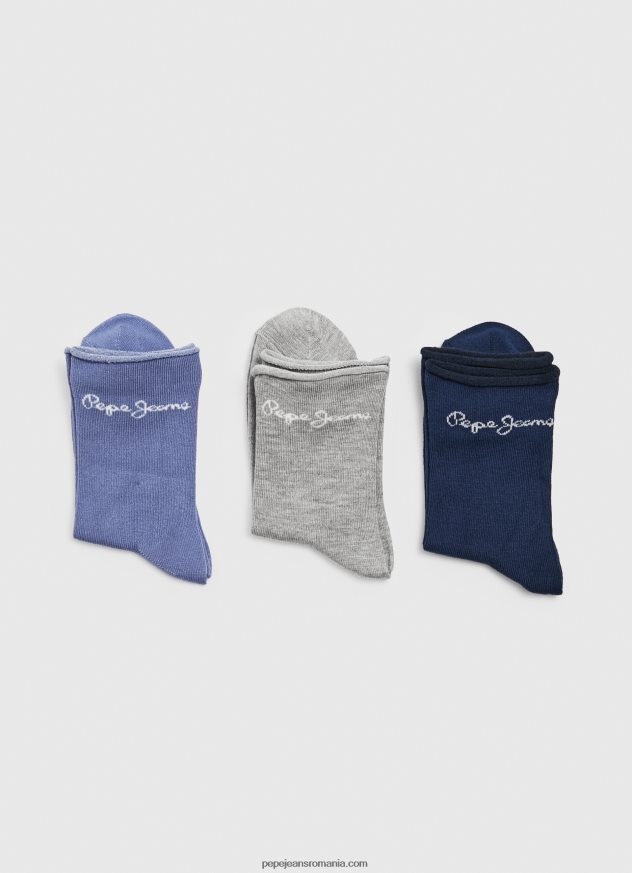 Pachet de 3 șosete cu dungi femei Pepe Jeans multi 6Z0R46564 - imagine 3