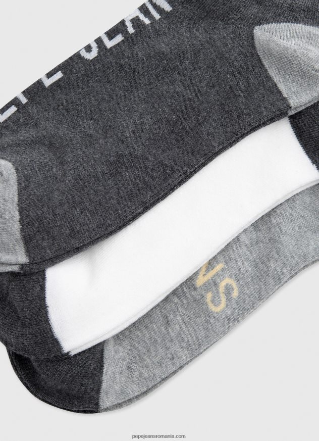 Pachet de 3 șosete la gleznă bărbați Pepe Jeans multi 6Z0R461144 - imagine 2