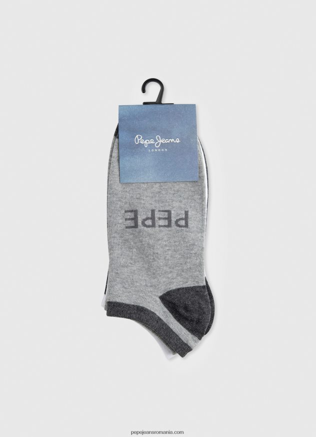 Pachet de 3 șosete la gleznă bărbați Pepe Jeans multi 6Z0R461145 - imagine 3