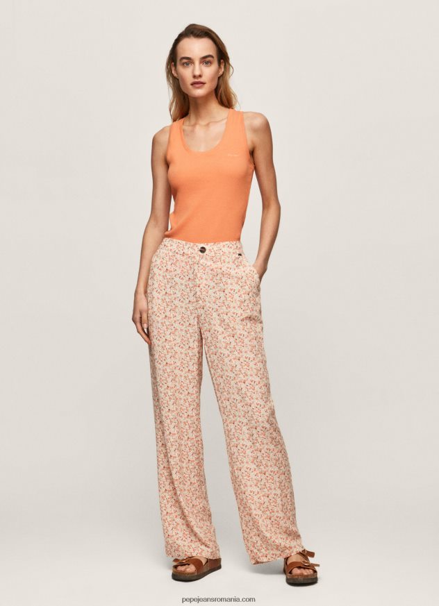 pantaloni drepti cu imprimeu floral femei Pepe Jeans multi 6Z0R46314 - imagine 2