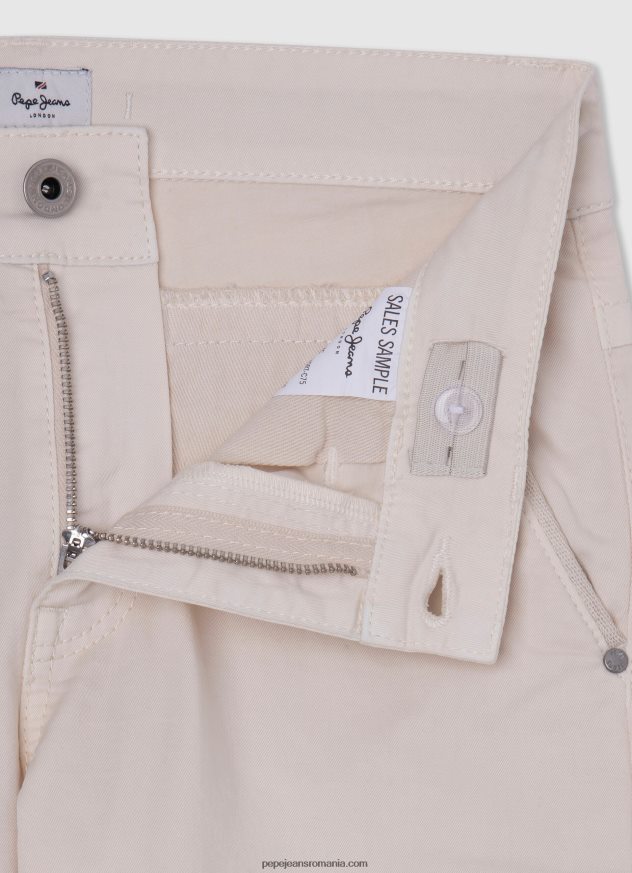 pantaloni scurți chino cu ajustare normală băiat Pepe Jeans fildeş 6Z0R461697 - imagine 3