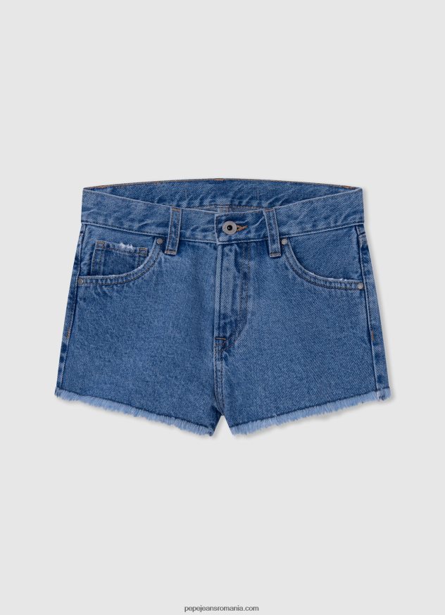 pantaloni scurți din bumbac cu talie elastică fată Pepe Jeans roz moale 6Z0R461500 - imagine 4