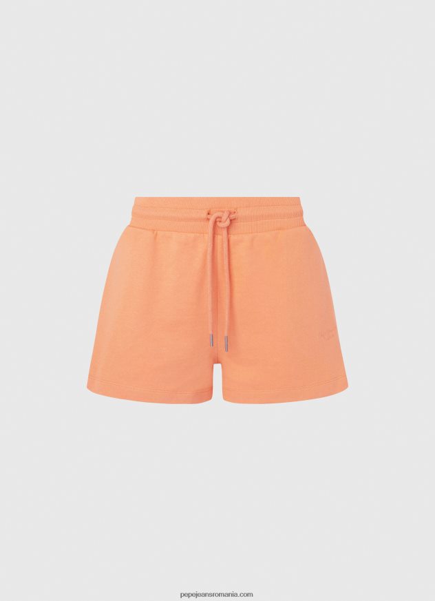 pantaloni scurți din bumbac cu talie reglabilă femei Pepe Jeans piersică 6Z0R46515 - imagine 5