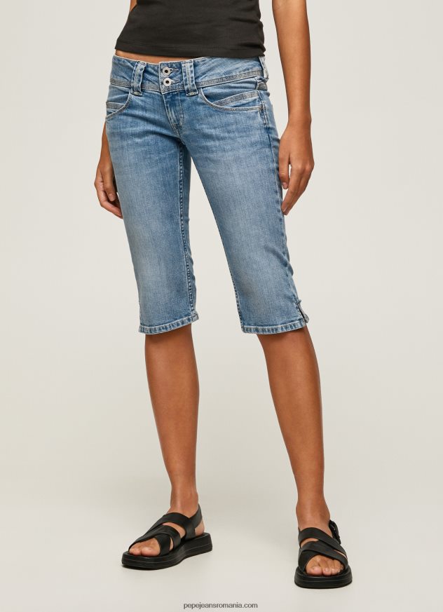 pantaloni scurți din denim 3/4 cu ajustare normală femei Pepe Jeans denim 6Z0R46508 - imagine 2