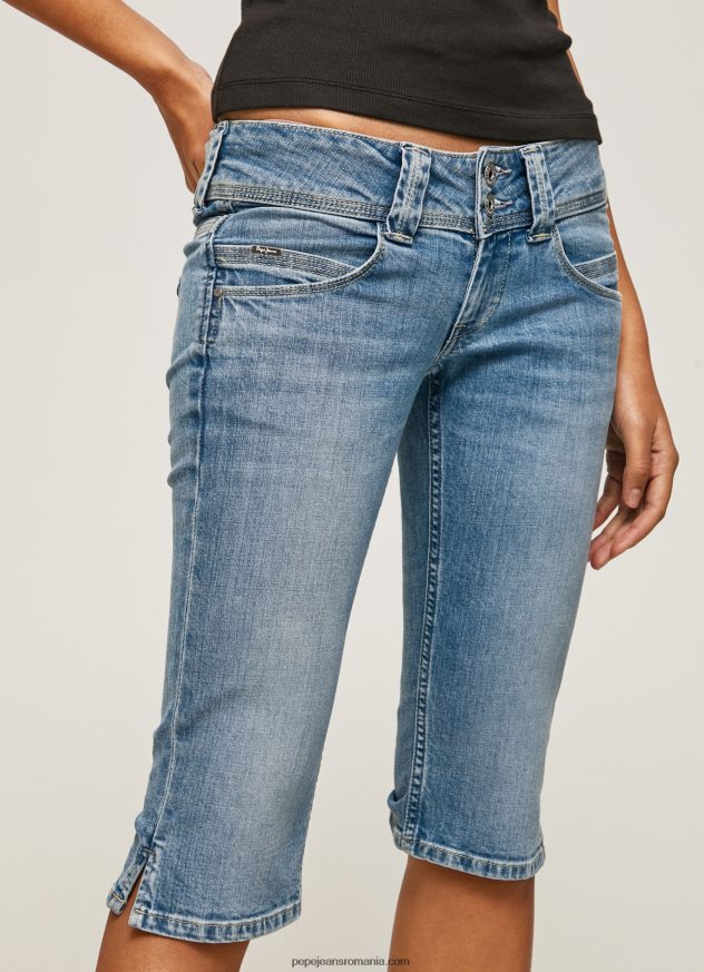 pantaloni scurți din denim 3/4 cu ajustare normală femei Pepe Jeans denim 6Z0R46508 - imagine 3