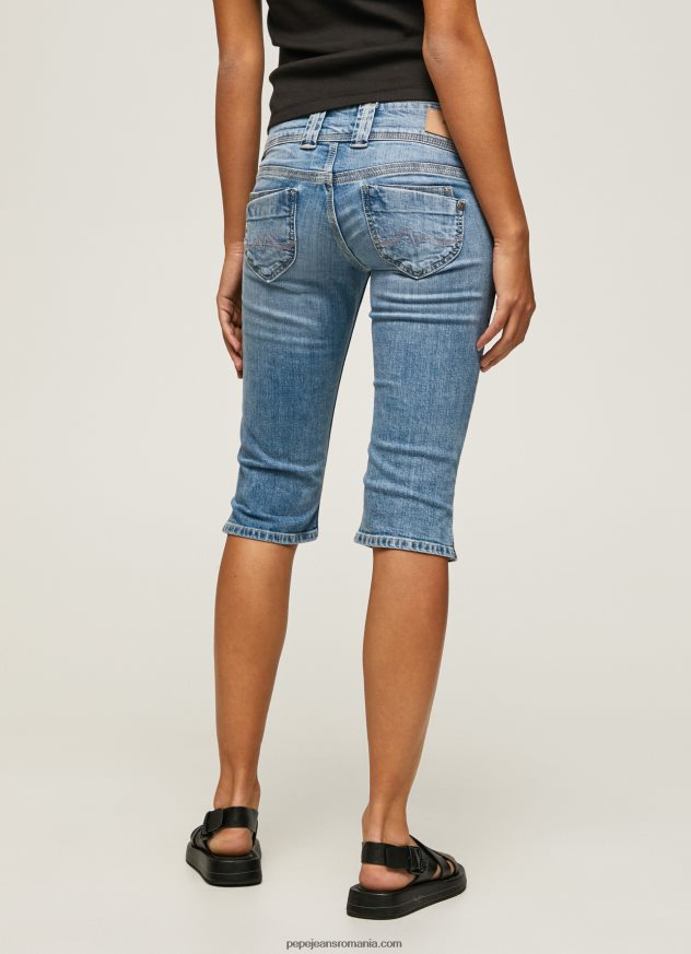 pantaloni scurți din denim 3/4 cu ajustare normală femei Pepe Jeans denim 6Z0R46508 - imagine 4