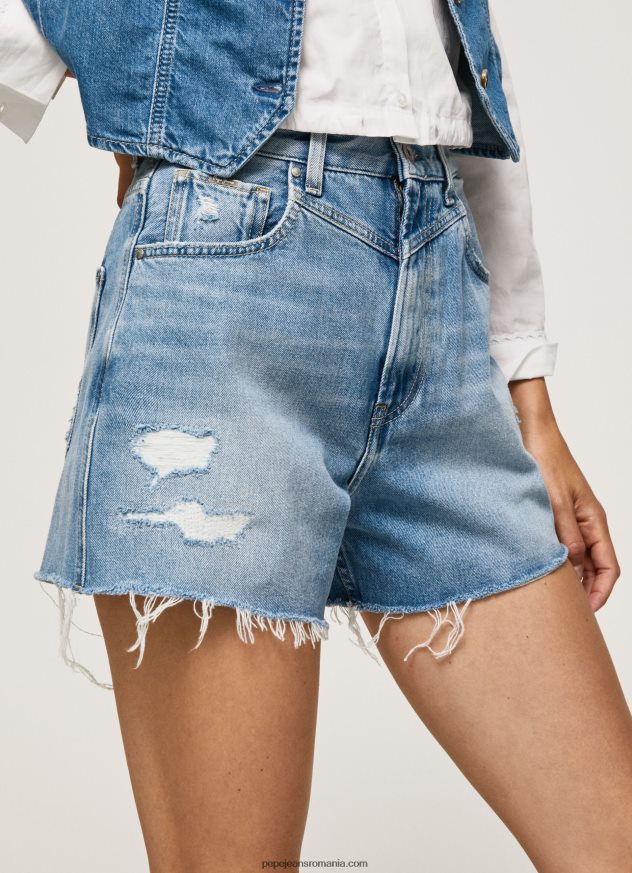 pantaloni scurți din denim balloon fit femei Pepe Jeans denim 6Z0R46481 - imagine 3