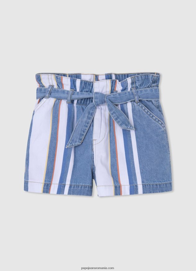 pantaloni scurți din denim culotte fit fată Pepe Jeans piersică 6Z0R461510 - imagine 5