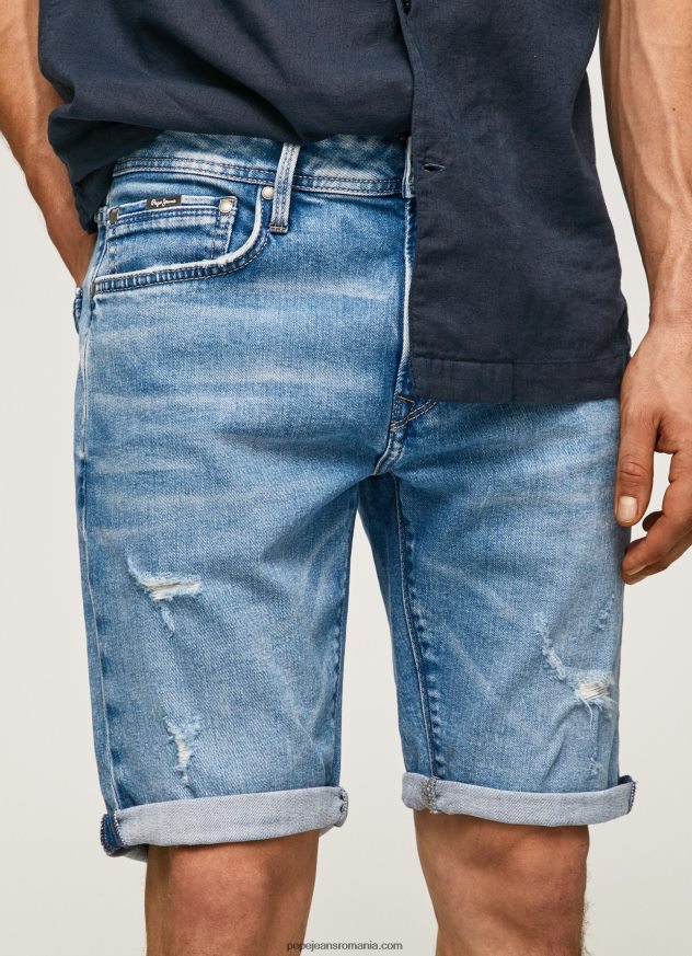 pantaloni scurți din denim stanley tapered fit bărbați Pepe Jeans denim 6Z0R46821 - imagine 3