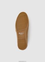 pantofi colin adidași din piele femei Pepe Jeans bronzat 6Z0R46640 - imagine 5