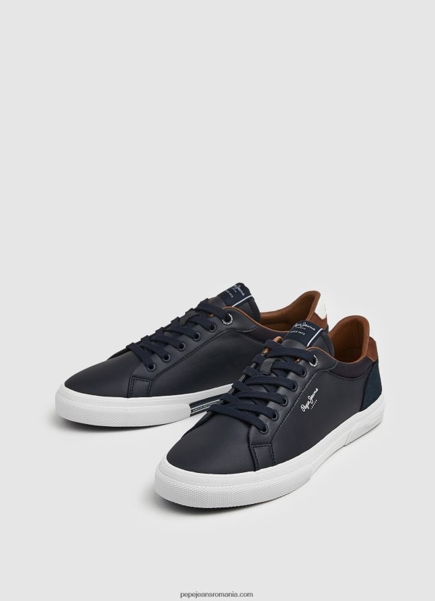 pantofi sport combinați Kenton Court bărbați Pepe Jeans marina 6Z0R461243 - imagine 2
