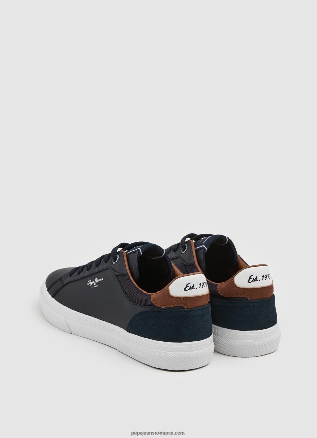 pantofi sport combinați Kenton Court bărbați Pepe Jeans marina 6Z0R461243 - imagine 4