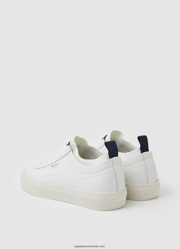 pantofi sport yogi din piele bărbați Pepe Jeans alb 6Z0R461190 - imagine 4