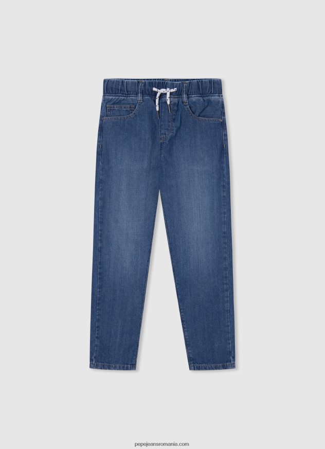 pulover cu glugă din bumbac băiat Pepe Jeans studio roșu 6Z0R461581 - imagine 4