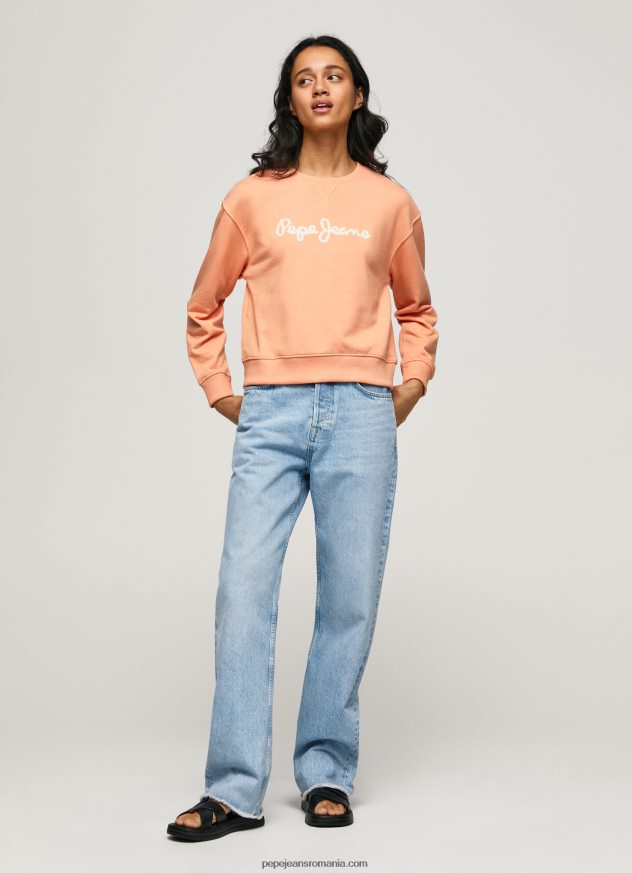 pulover_cu_logo_imprimat_femei_pepe_jeans_piersica_6z0r46274.jpg pulover cu logo imprimat femei Pepe Jeans piersică 6Z0R46274 - imagine 1