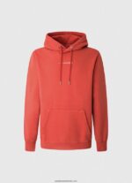 pulover din bumbac cu glugă bărbați Pepe Jeans studio roșu 6Z0R46909 - imagine 5