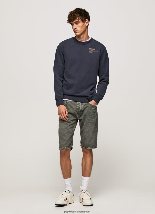 pulover din bumbac cu guler rotunjit bărbați Pepe Jeans dulwich 6Z0R46873 - imagine 2